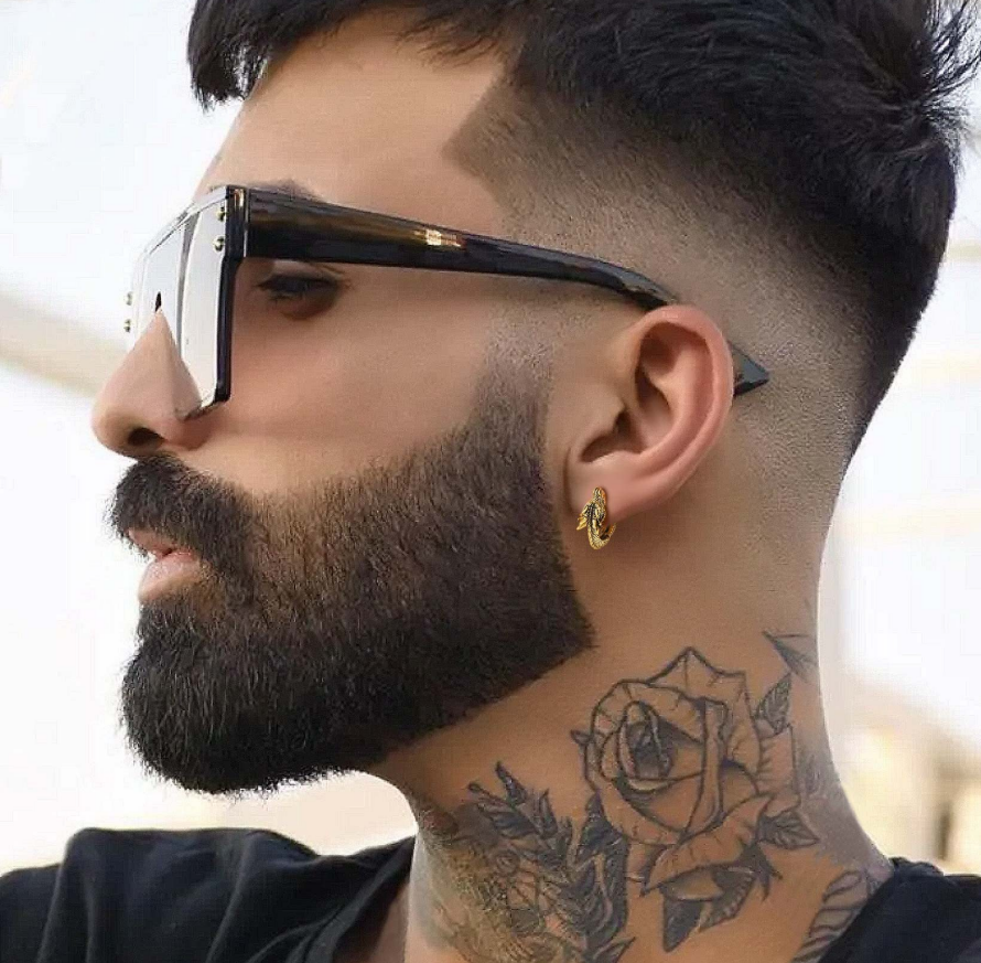 Vintage dragon hoop earrings stainless steel punk hip hop style unisex