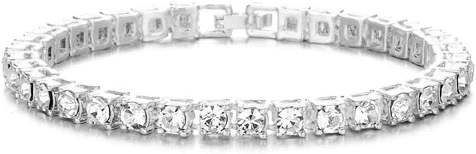 Iced Out Tennis & Cuban Link Bracelet – 14K Silver Hip Hop Jewelry for Men & Women