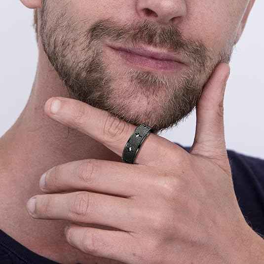Men’s Anxiety Spinner Ring – Stainless Steel Cross Fidget Spinner Band for Stress Relief (8mm)