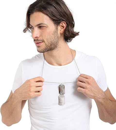 2PCS Double Dog Tag Necklace – White & Black Tone Alloy Enamel Army Name Pendant Chain for Men & Women