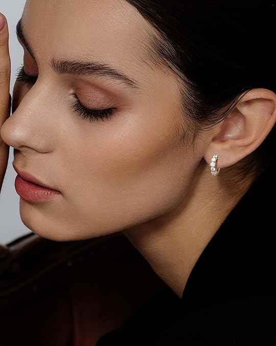 2.0CT D Color Moissanite Hoop Earrings – 14K Gold Plated S925 Sterling Silver Huggie Earrings for Men & Women