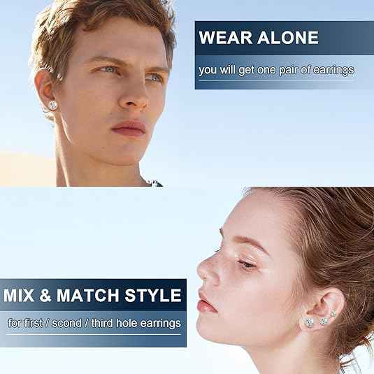 1CT Moissanite Halo Stud Earrings – D Color VVS1 Round Cluster 18K Gold Over 925 Sterling Silver Iced-Out Earrings for Men & Women