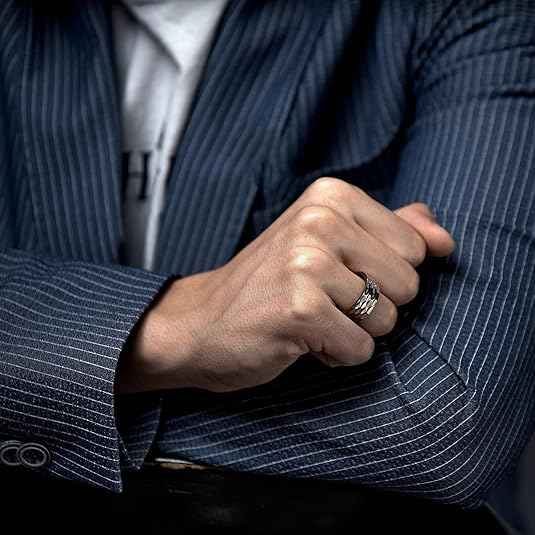 16PCS Stainless Steel Ring Set for Men & Women – Cool Band Rings for Street & Hip Hop Style