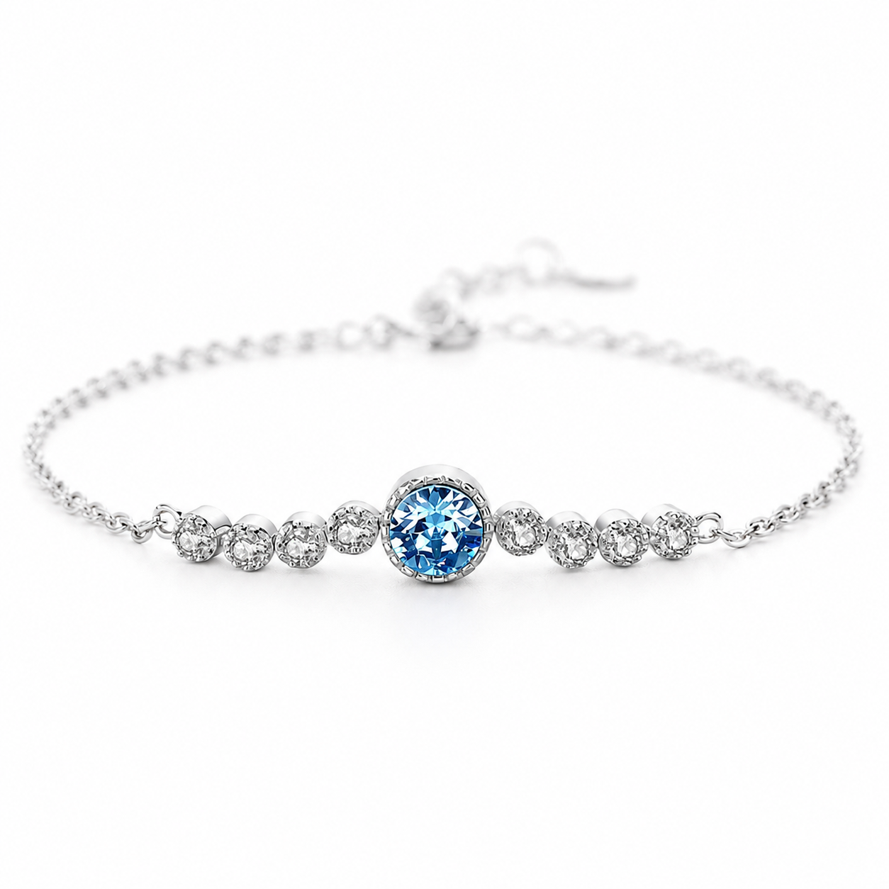 Ocean Heart Sterling Silver Bracelet