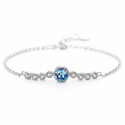 Ocean Heart Sterling Silver Bracelet