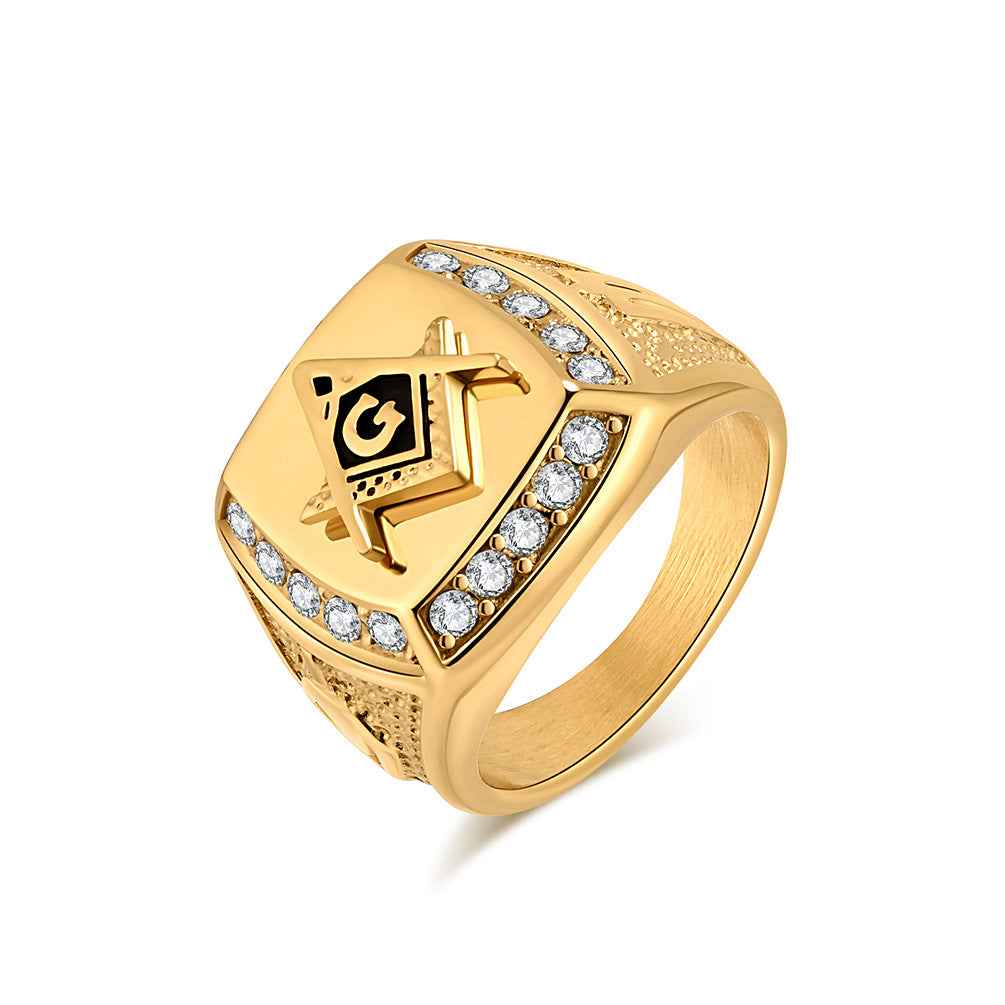 Retro Hip Hop Titanium Steel Ring – Bold & Stylish Statement Ring for Men