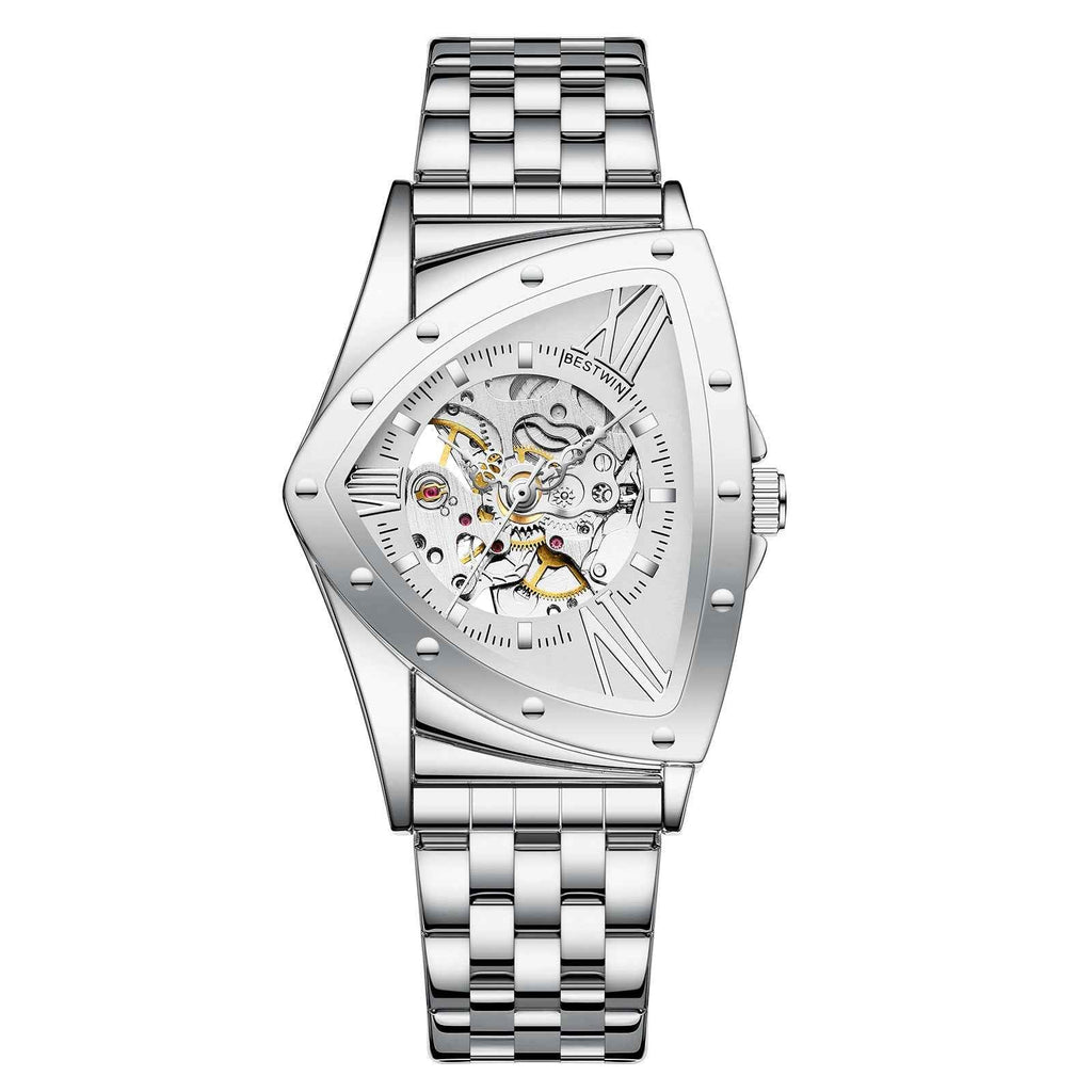 Men’s Triangle Skeleton Watch – Automatic Mechanical Waterproof Luxury Wristwatch