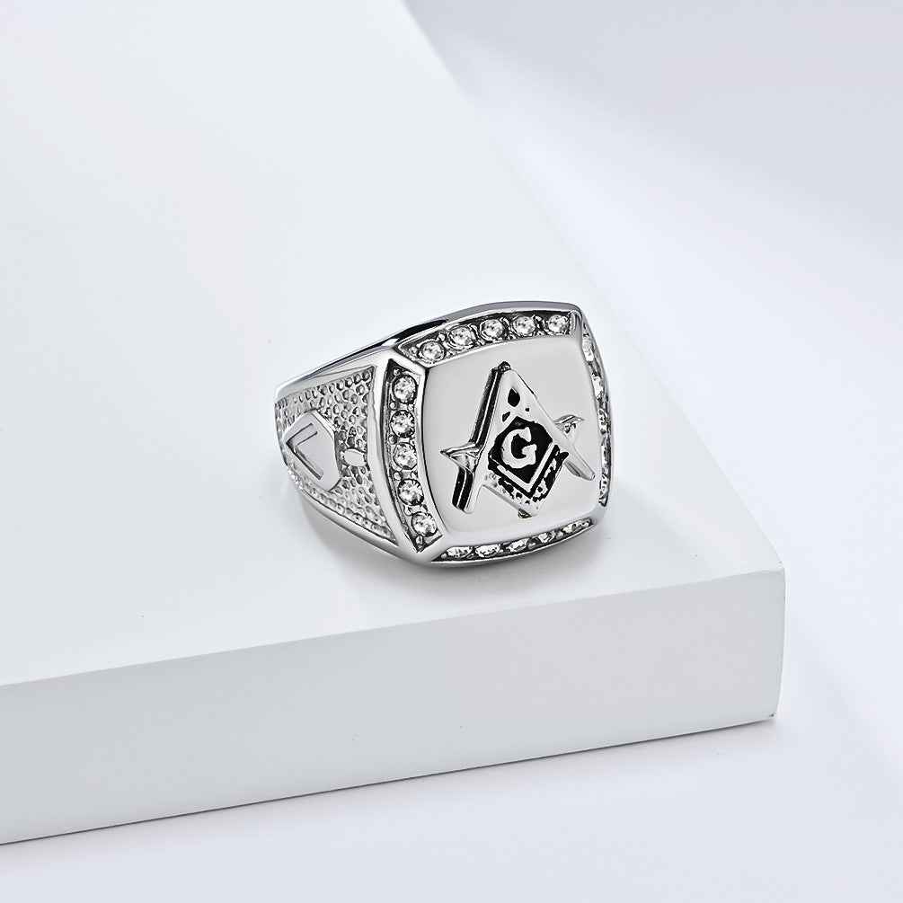 Retro Hip Hop Titanium Steel Ring – Bold & Stylish Statement Ring for Men