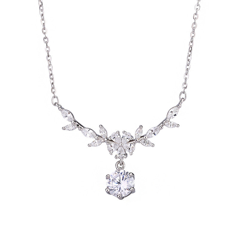 Sterling Silver Cherry Blossom Necklace