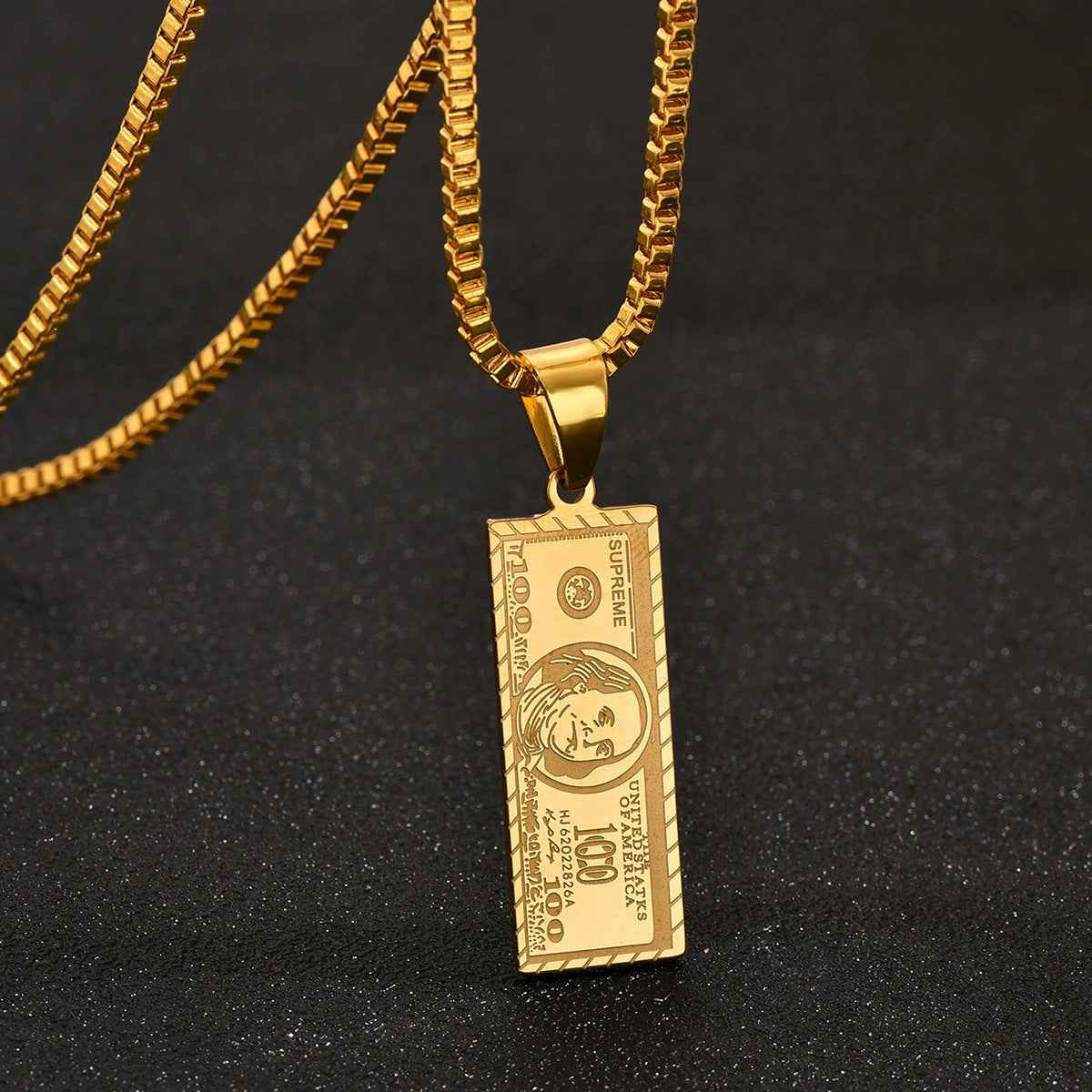 Gold-Plated Hip Hop Necklace for Men – Titanium Steel & Stainless Steel Streetwear Chain